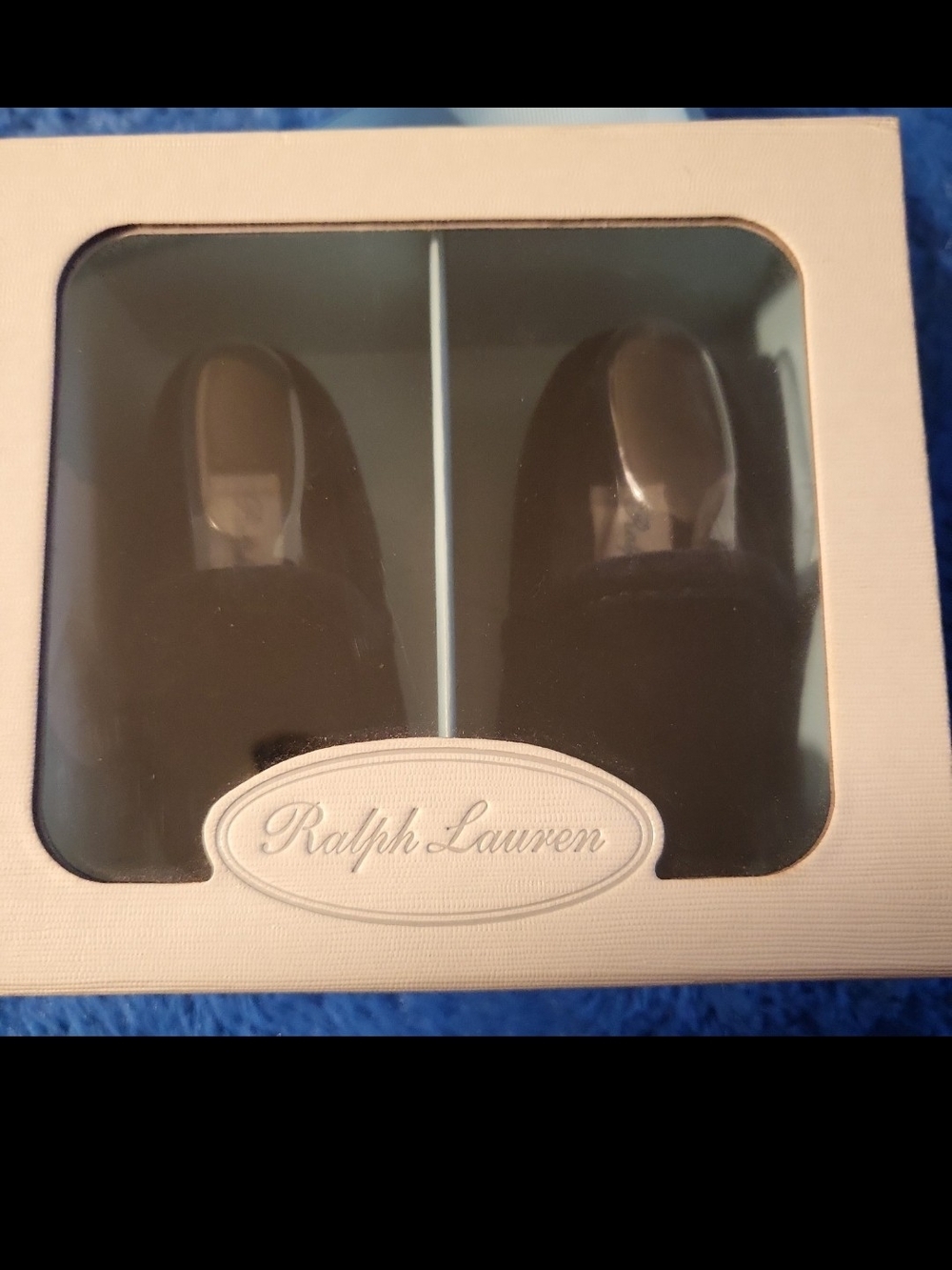 Ralph Lauren Baby Blue Suede Slip-Ons